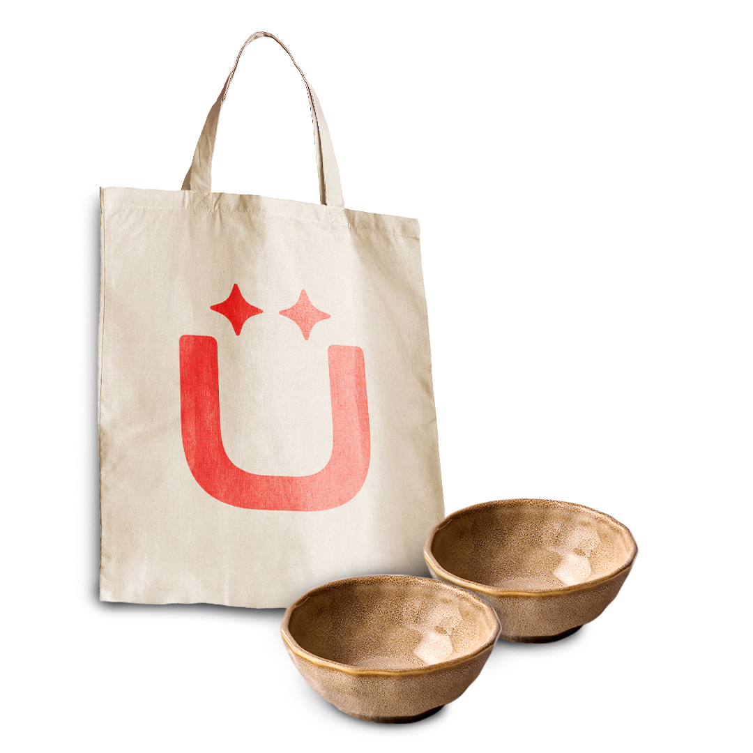 Cüraa RFF Multipurpose Bowl Set of 2 + Cüraa Tote Bag