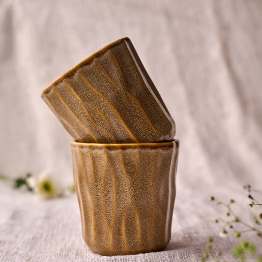 Rustic Facet and Flow Collection Tumbler