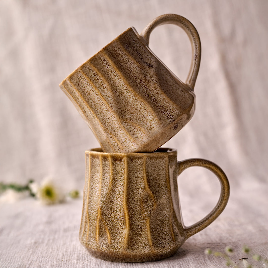 Rustic Facet and Flow Collection Coffee Mug