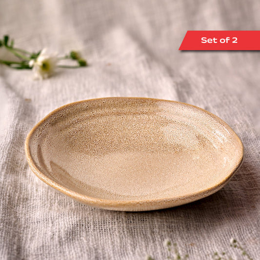 Rustic Facet and Flow Collection Pasta Bowl (Set of 2)