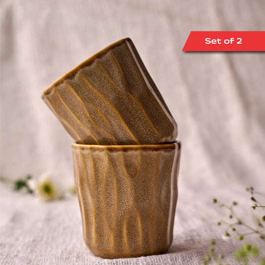 Rustic Facet and Flow Collection Tumbler (Set of 2)