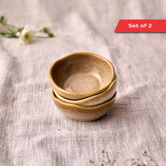 Freebie Rustic Facet and Flow Collection Dip Bowl (Set of 2)