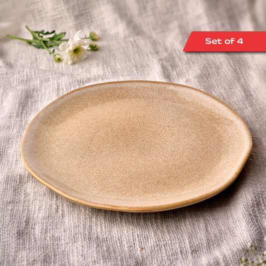 Rustic Facet and Flow Collection Dinner Plate (Set of 4)