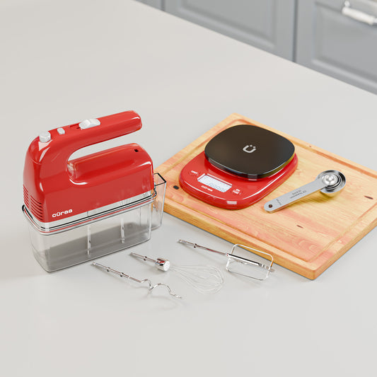 Curaa Hand Mixer + Kitchen Weighing Scale + Measuring Spoon