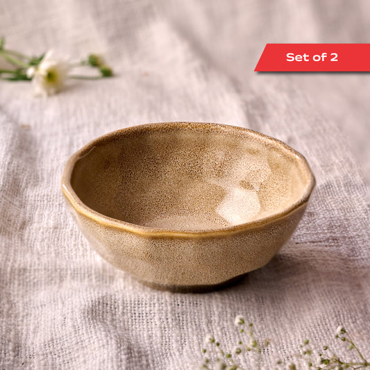 Rustic Facet and Flow Collection Multipurpose Bowl (Set of 2)