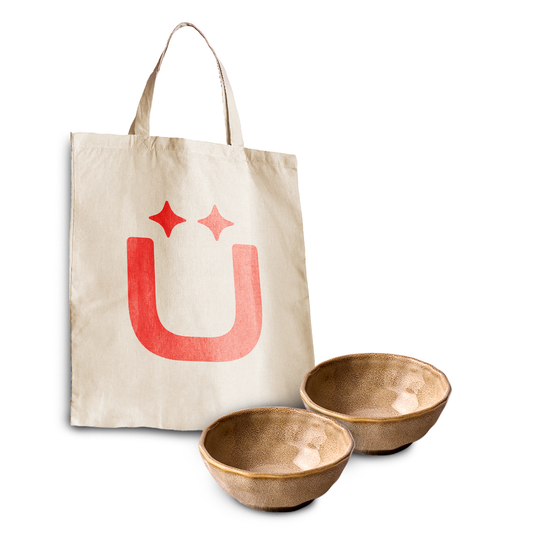 Cüraa RFF Multipurpose Bowl Set of 2 + Cüraa Tote Bag